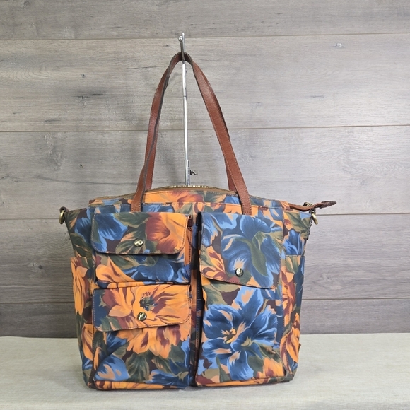 Patricia Nash Sorlana Floral Nylon Leather Tote Bag - Picture 1 of 16